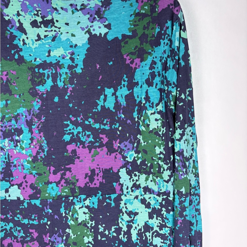 Boden Multicolor Abstract Print Jersey Dress Size 14 - Picture 4 of 6